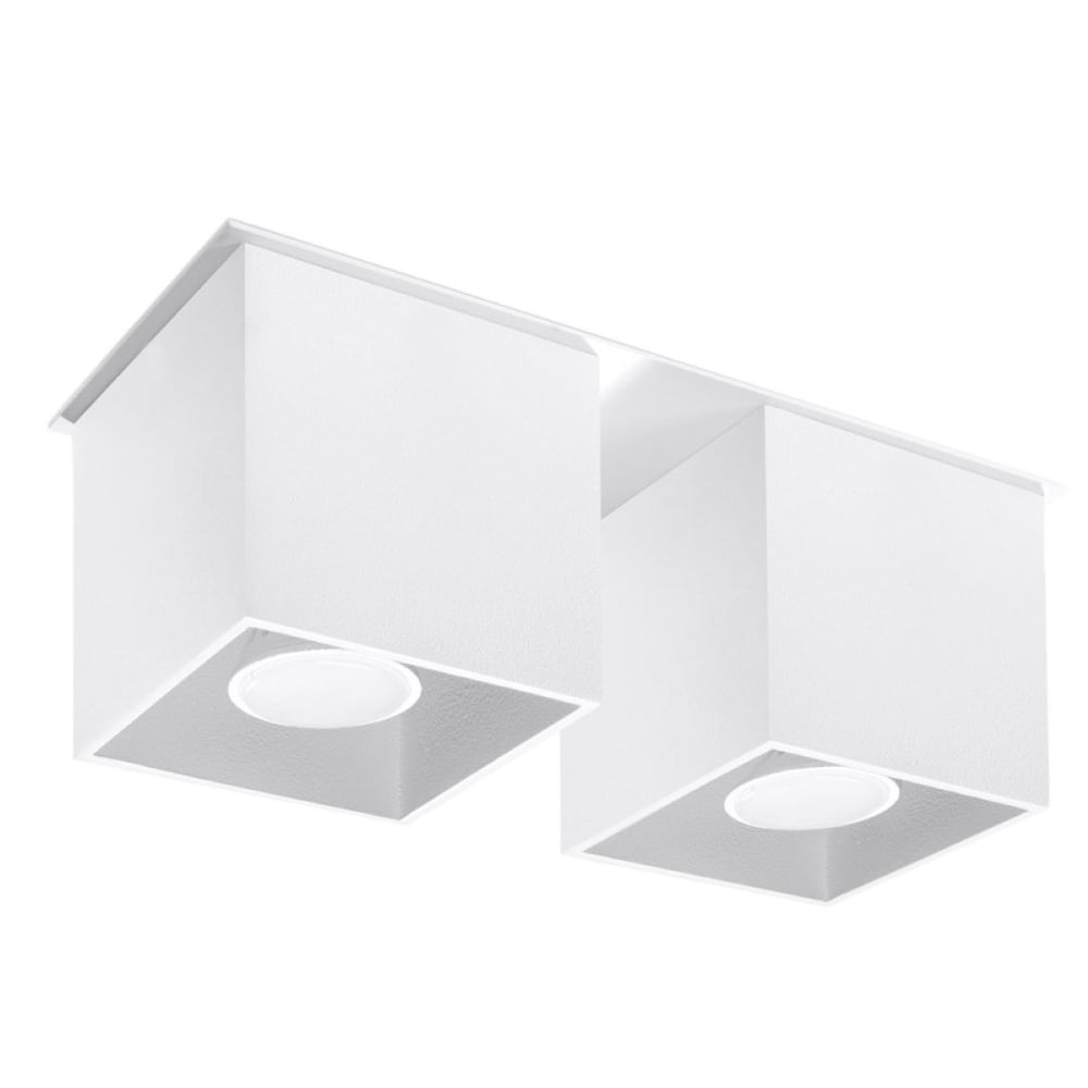 Lámpara de techo blanco aluminio alt. 12 cm