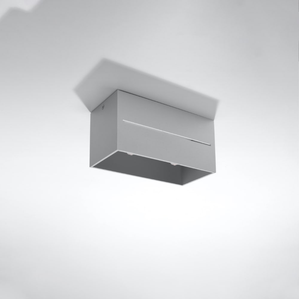 Lampada a soffitto grigia alluminio - Sollux Lighting