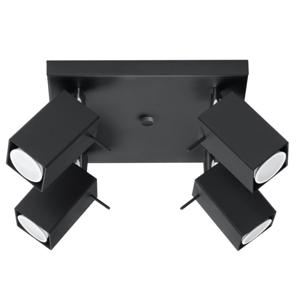 Lámpara de techo negro acero alt. 16 cm