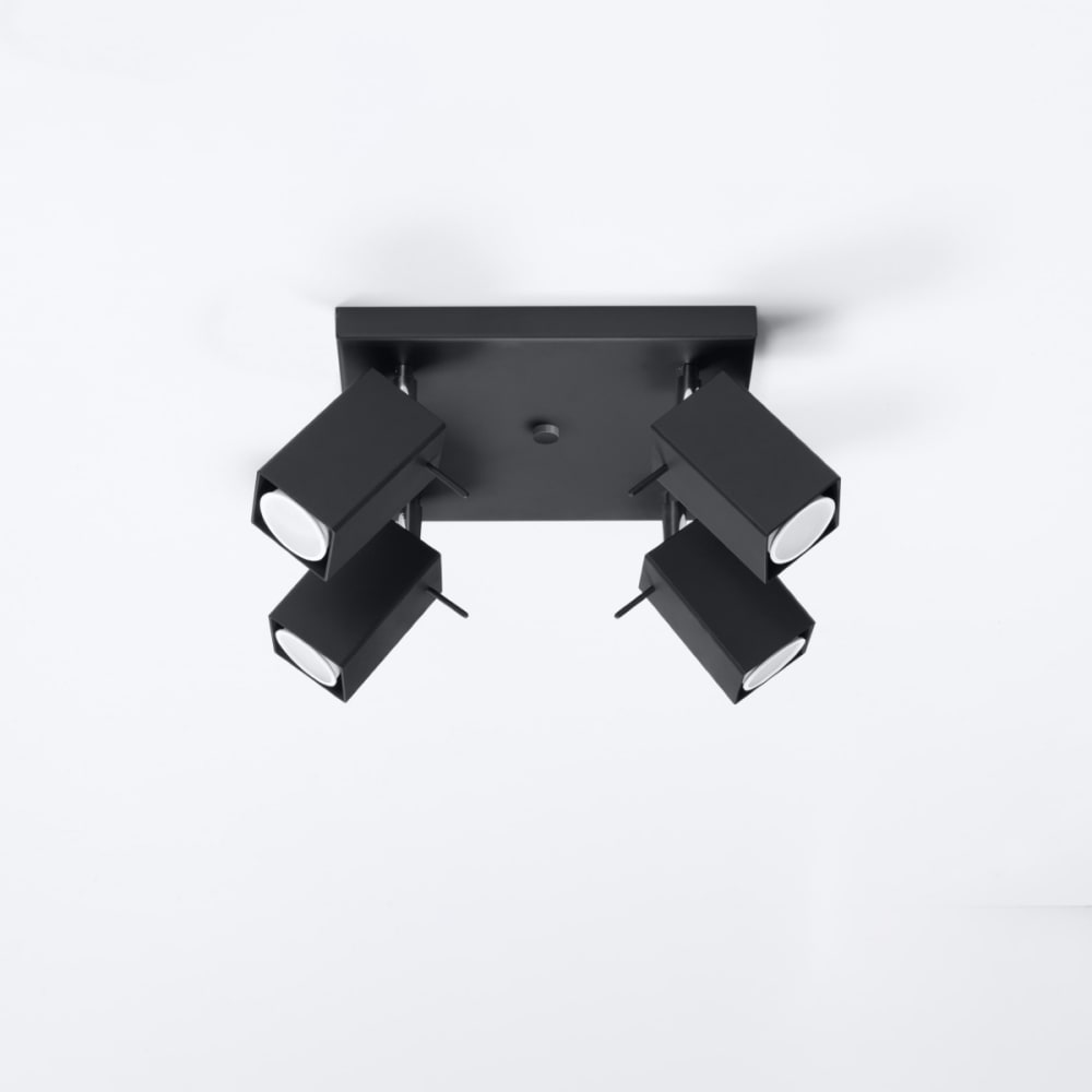 Lámpara de techo negro acero alt. 16 cm - Maisons du Monde