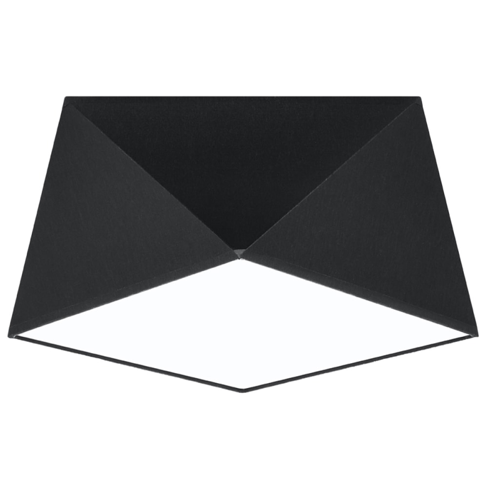 Lámpara de techo negro cloruro de polivinilo alt. 15 cm