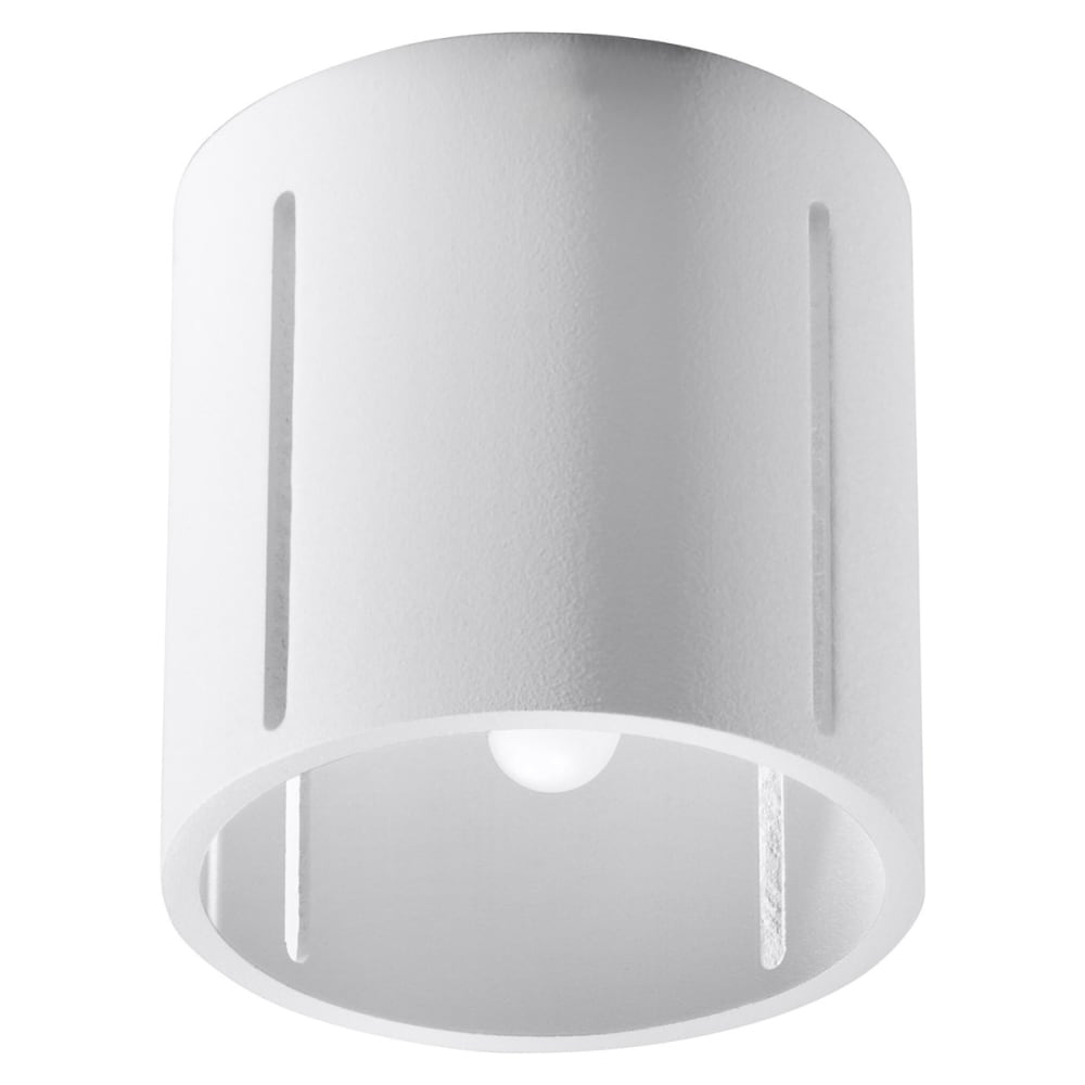 Plafonnier cylindrique en aluminium, blanc L: 10cm