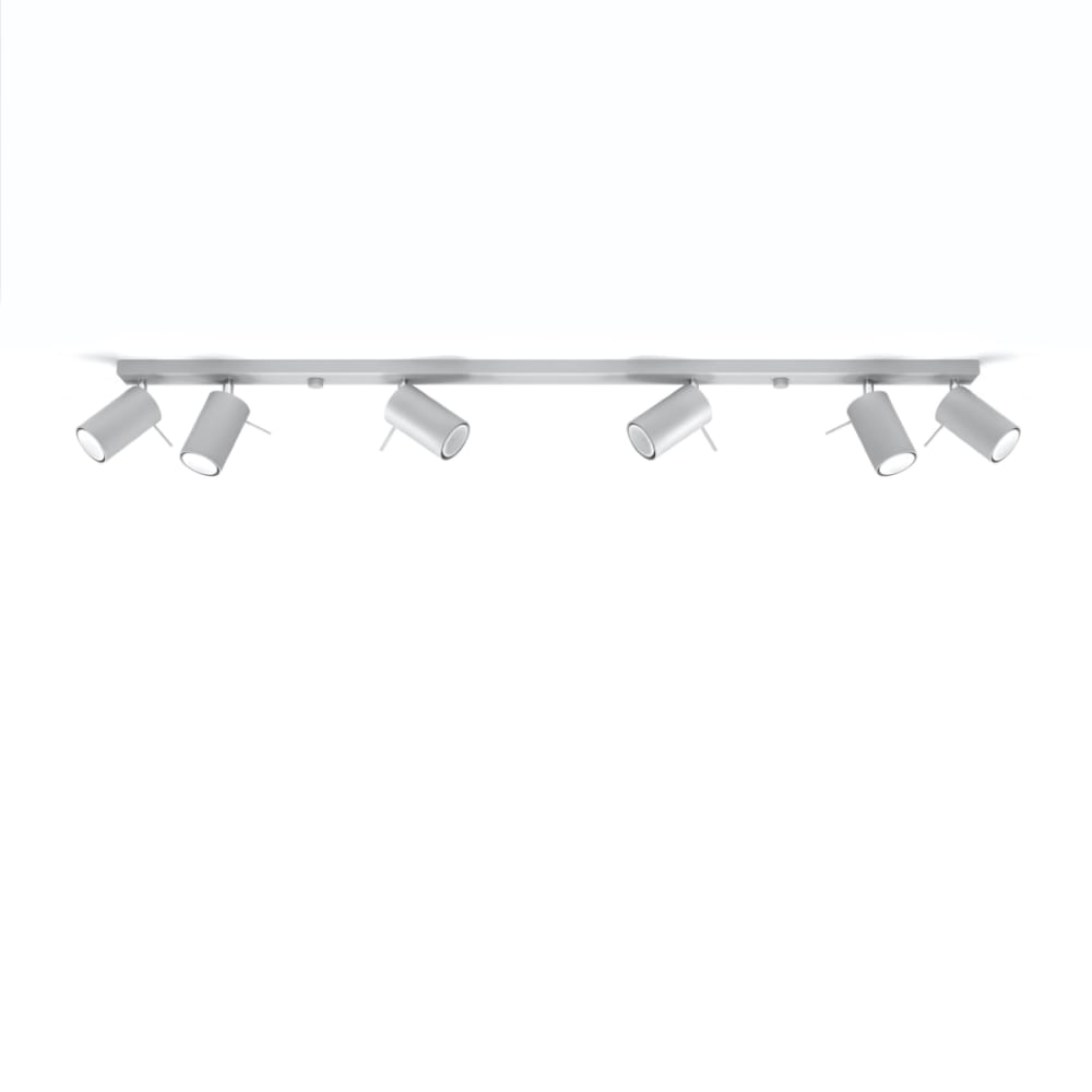 Plafonnier Acier Gris GU10 6 Ring — vue 3