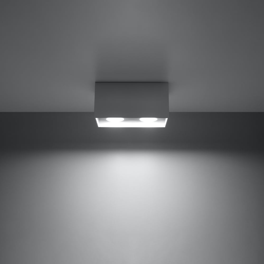 Plafonnier Aluminium Gris GU10 2 Quad — vue 4