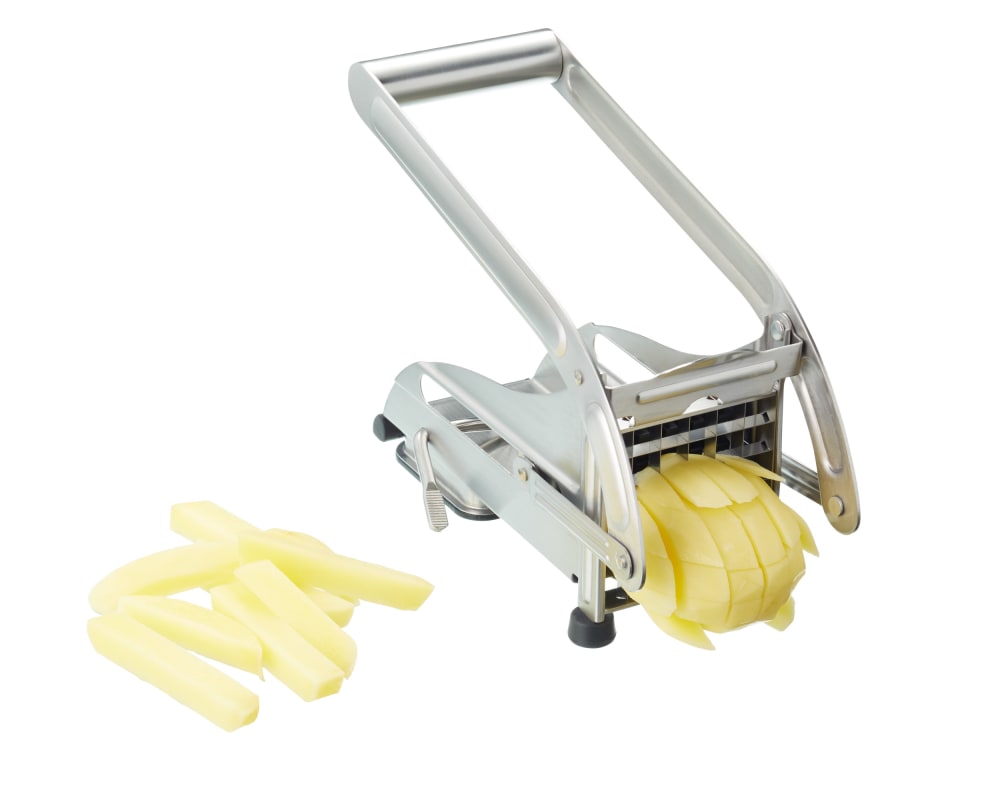 trituradora de patatas de acero inoxidable plateado