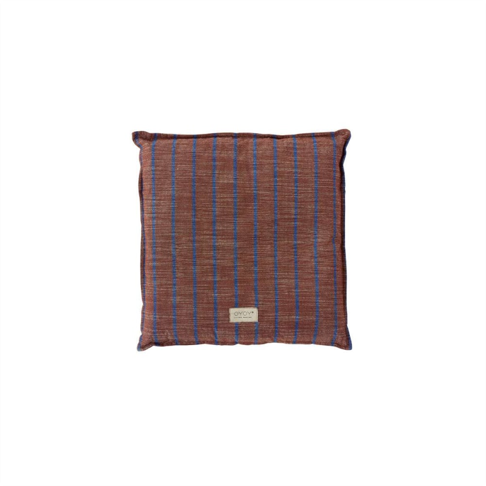 Coussin d'extérieur marron en polyester recyclé H42x42cm