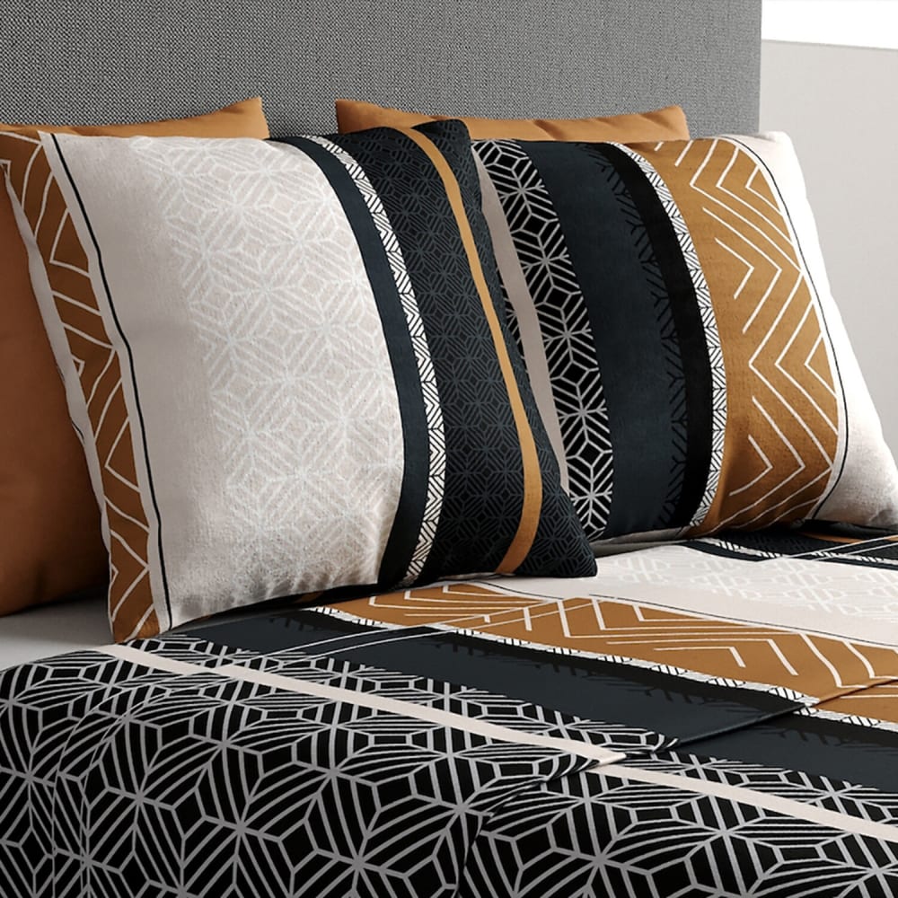 Parure de draps coton imprimée + taie 180x290 cm — vue 3