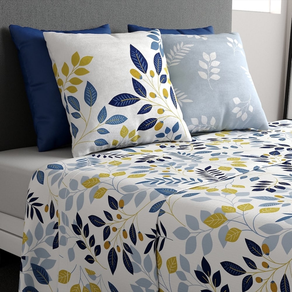 Parure de draps coton imprimée + taie 180x290 cm