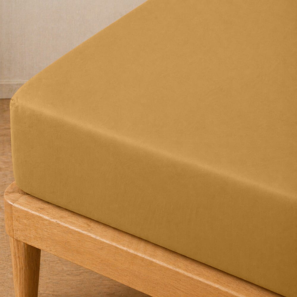 Parure de draps coton jaune 180x290 cm - Maisons du Monde