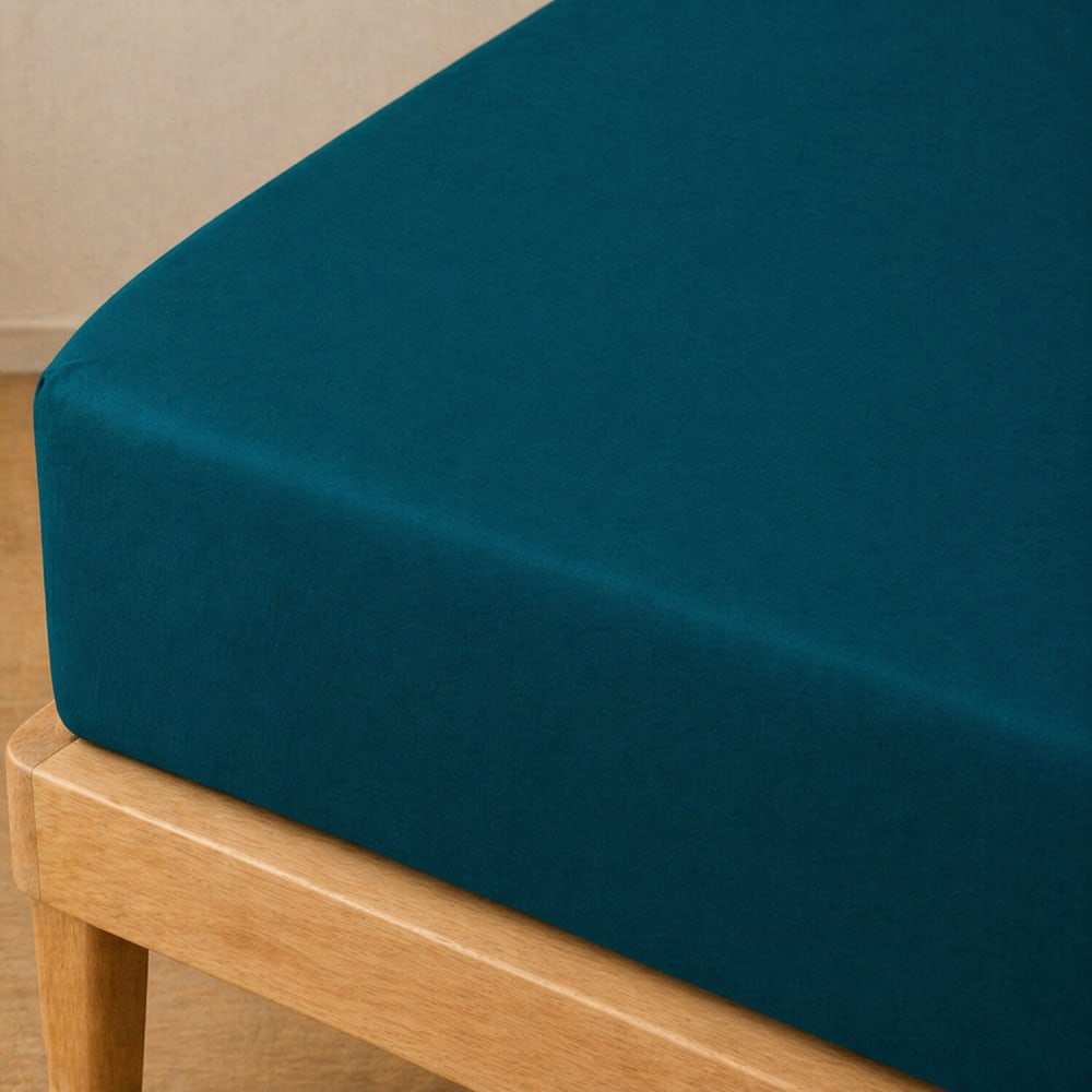 Parure de draps coton bleu 180x290 cm - Maisons du Monde