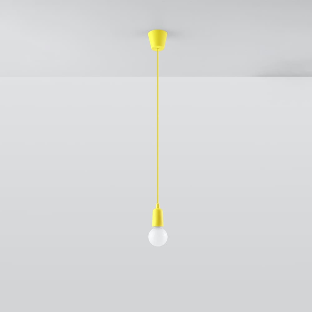 Suspension PVC Jaune E27 1 Diego — vue 3