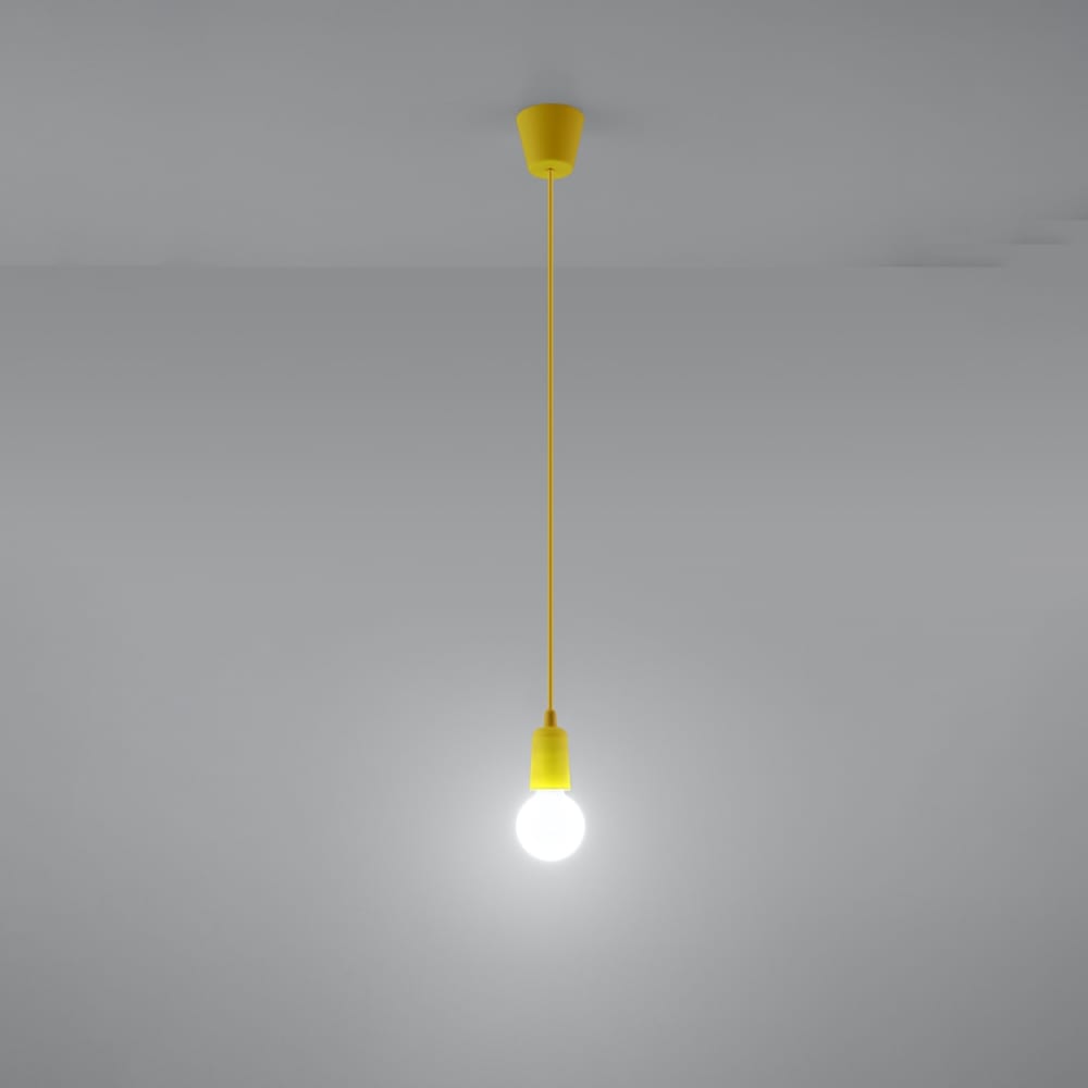 Suspension PVC Jaune E27 1 Diego — vue 4