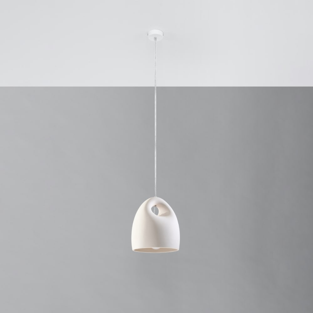 Suspension Céramique Blanc E27 1 Bukano — vue 3