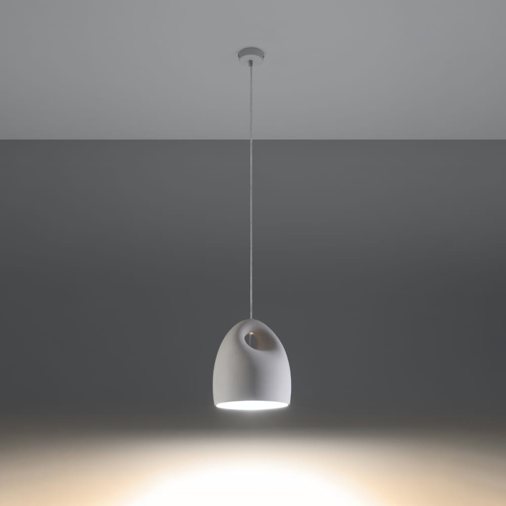 Suspension Céramique Blanc E27 1 Bukano — vue 4