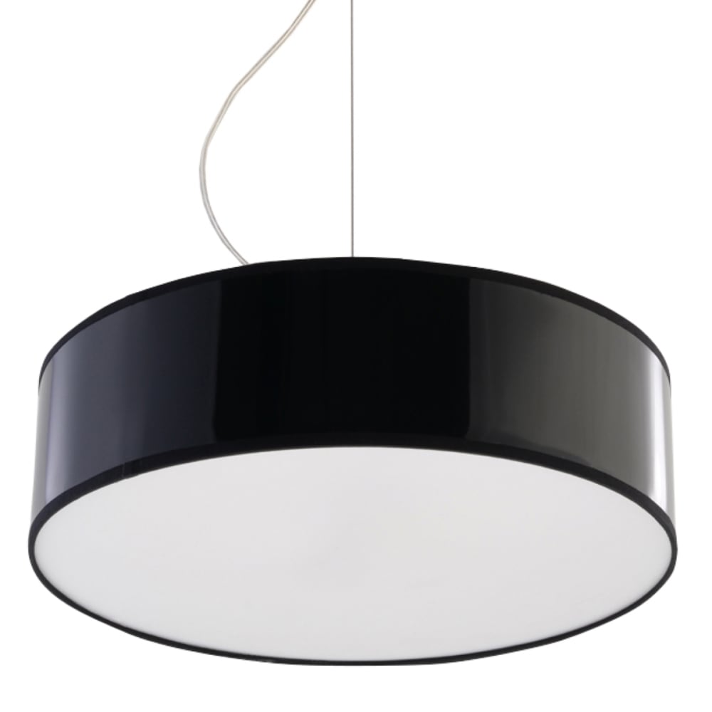 Lámpara de techo negro cloruro de polivinilo alt. 111 cm