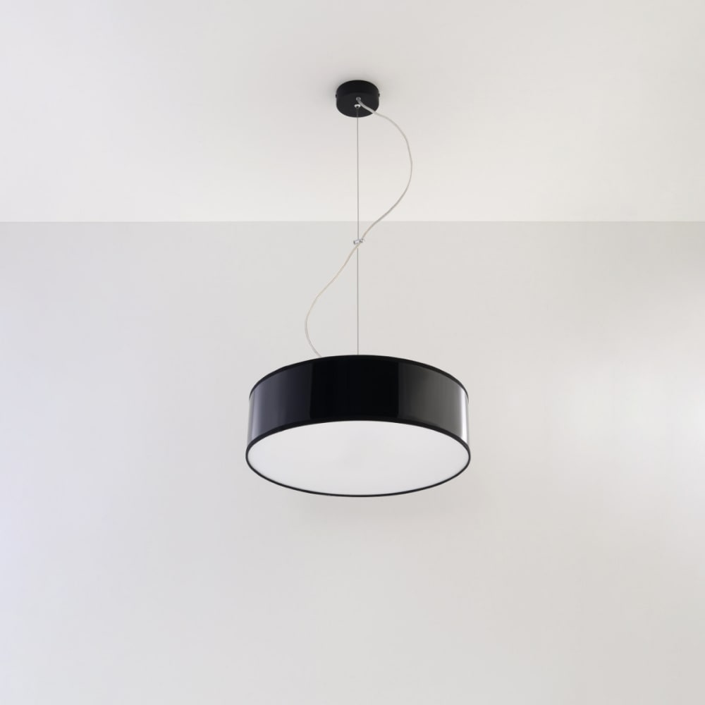 Lampada a sospensione nera pvc - Sollux Lighting