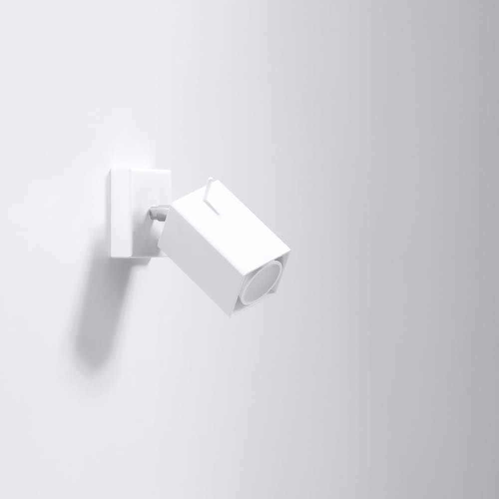 Lampada da parete bianca acciaio - Sollux Lighting