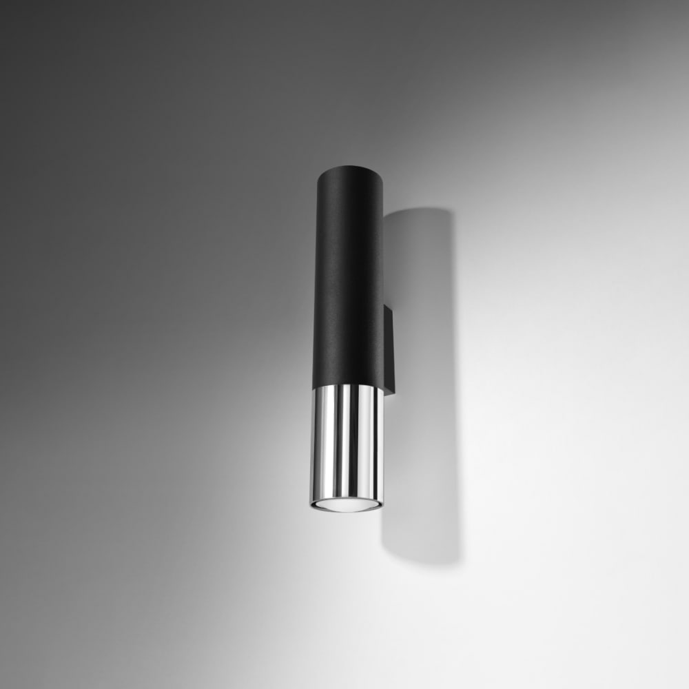 Applique tube en métal, noir L: 6cm - Maisons du Monde