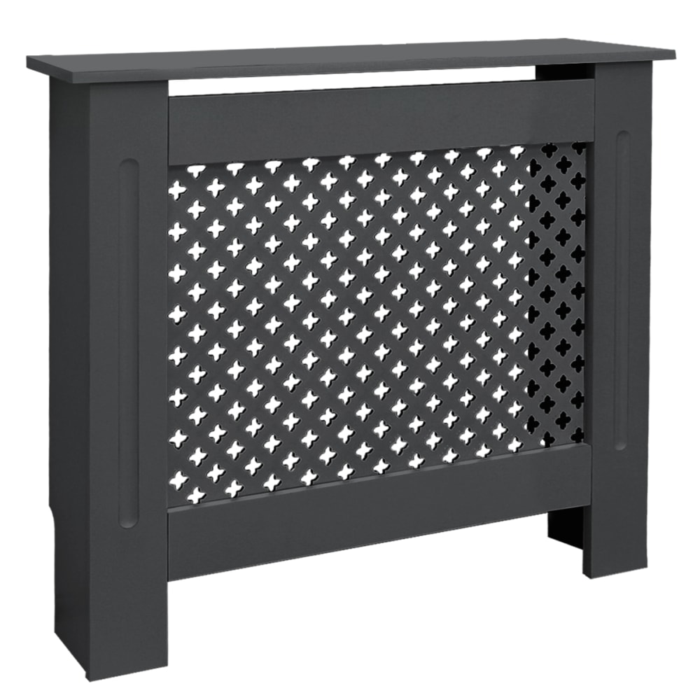 Cubierta para radiador 78x19x82 cm mdf antracita diseño nido de abejas