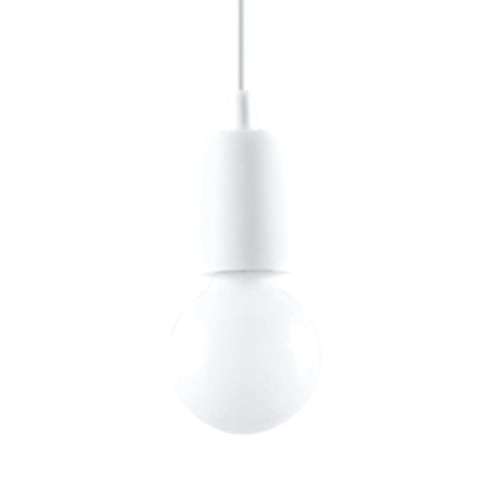Lampe suspendue PVC blanc H 90 cm