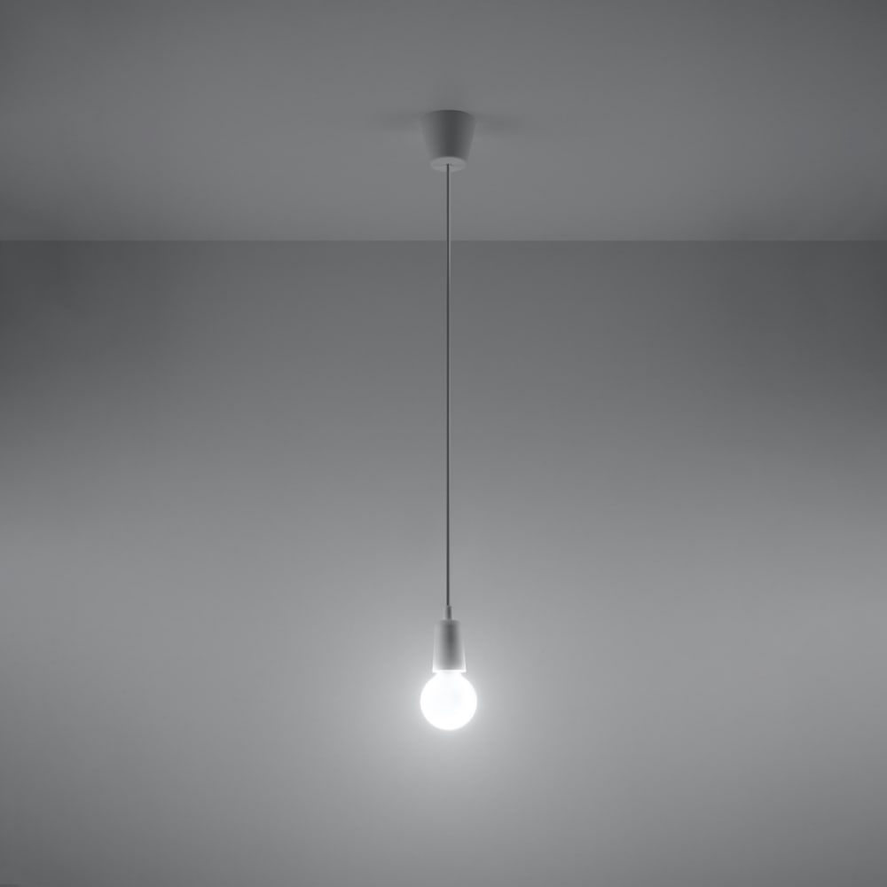 Suspension PVC Blanc E27 1 Diego — vue 4