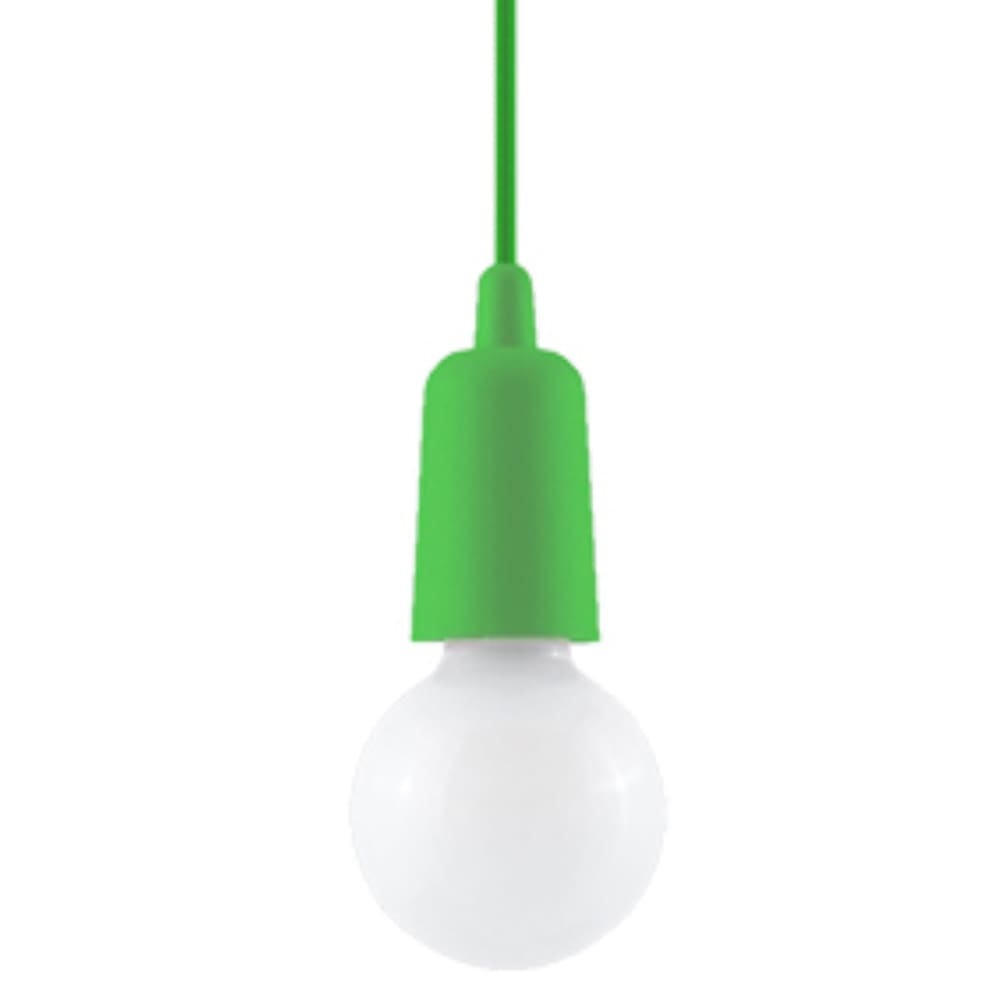 Lampe suspendue PVC vert H 90 cm
