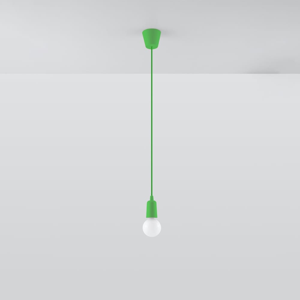 Suspension PVC Vert E27 1 Diego — vue 3