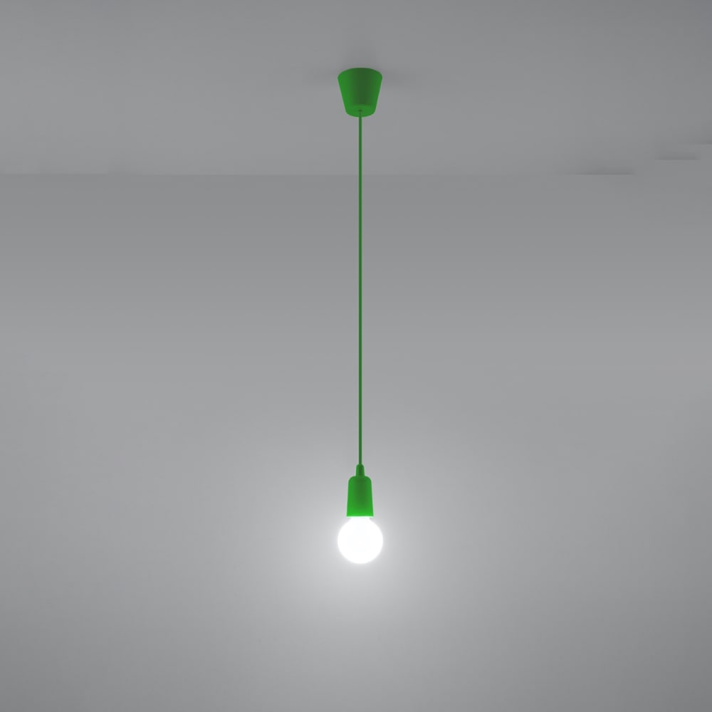 Suspension PVC Vert E27 1 Diego — vue 4