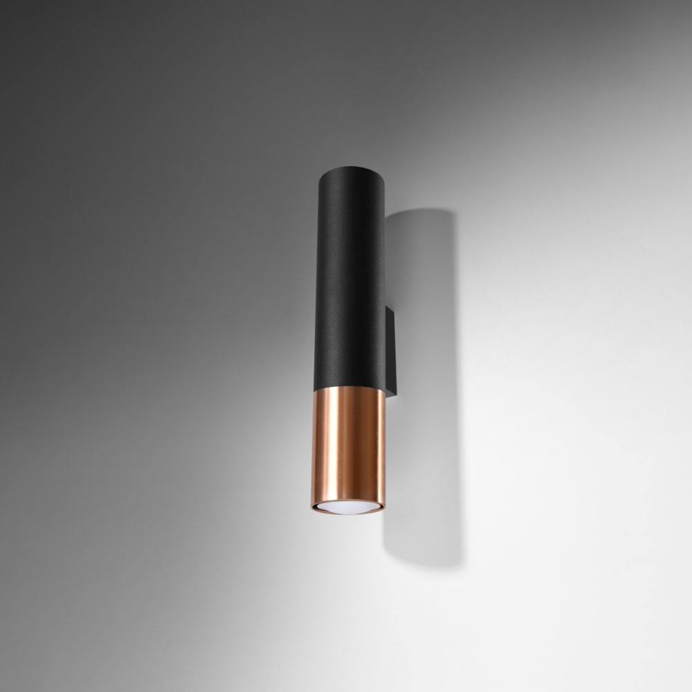 Applique tube en métal, noir L: 6cm - Maisons du Monde