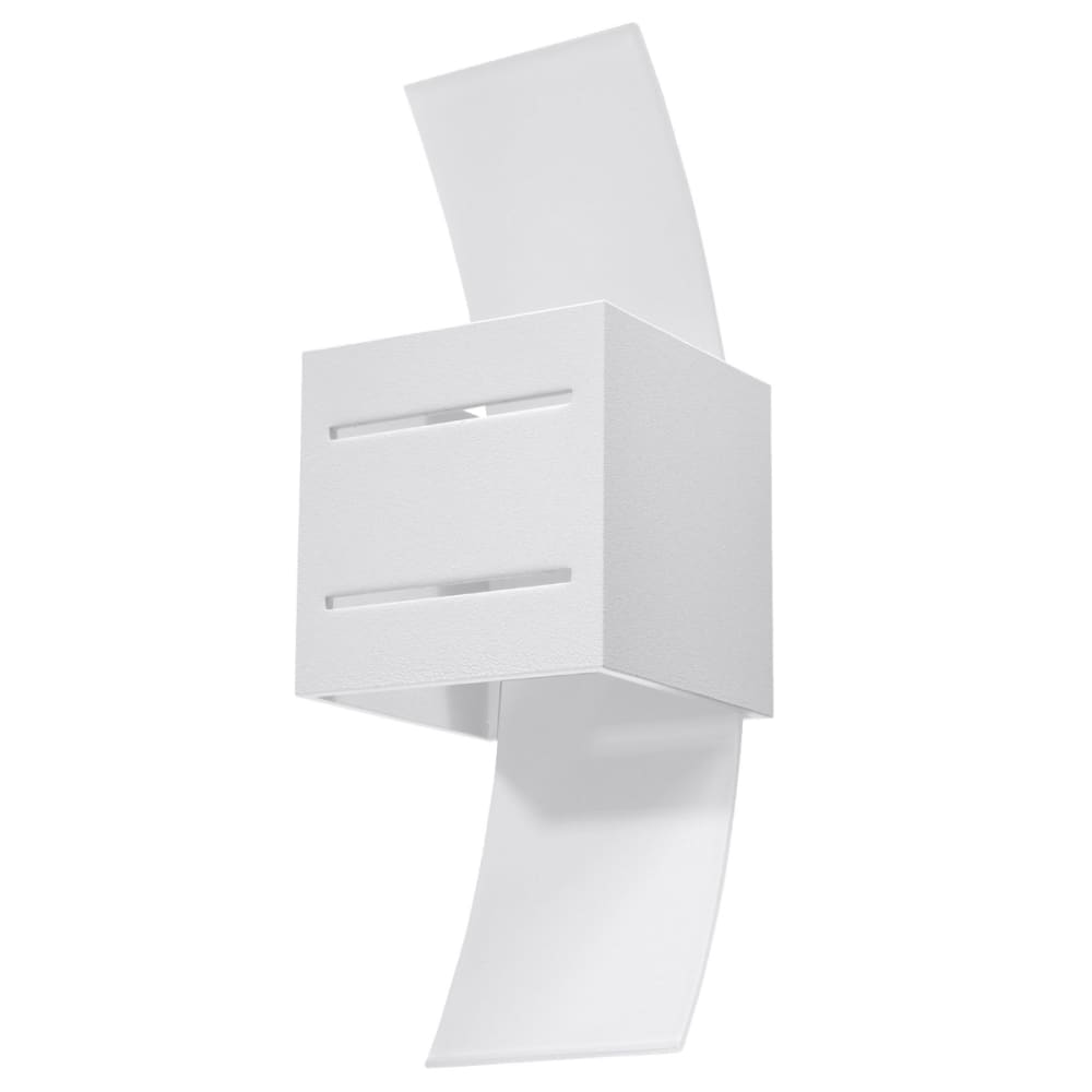 Sollux Lighting Wandlampen aus Aluminium/Glas in Weiß style classic chic Weiß Aluminium