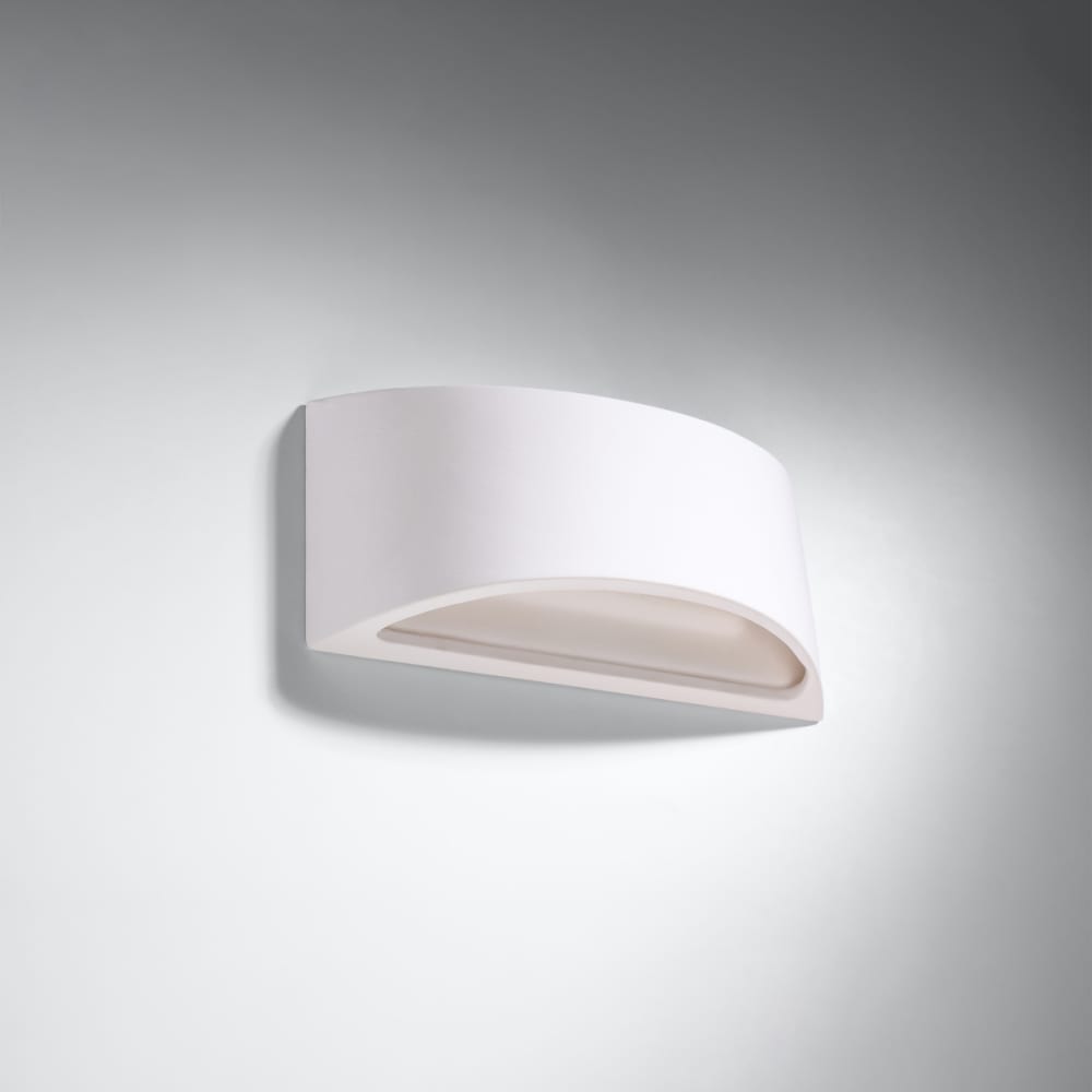 Applique semi-circulaire en céramique, blanc L: 31,5cm — vue 3