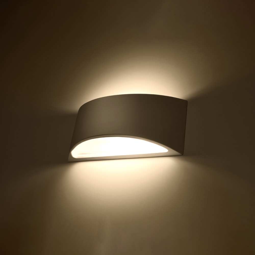 Applique semi-circulaire en céramique, blanc L: 31,5cm — vue 4