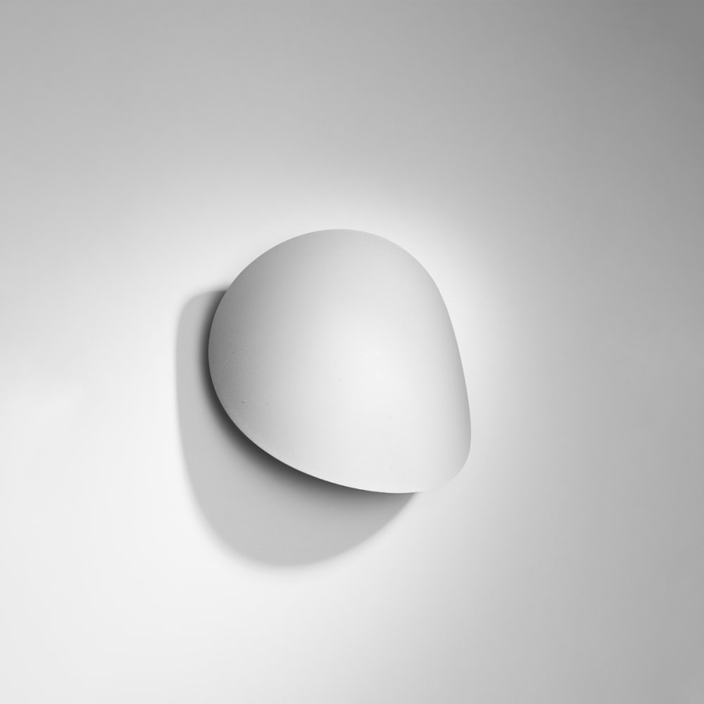 Applique rond en métal, blanc L: 25cm - Maisons du Monde