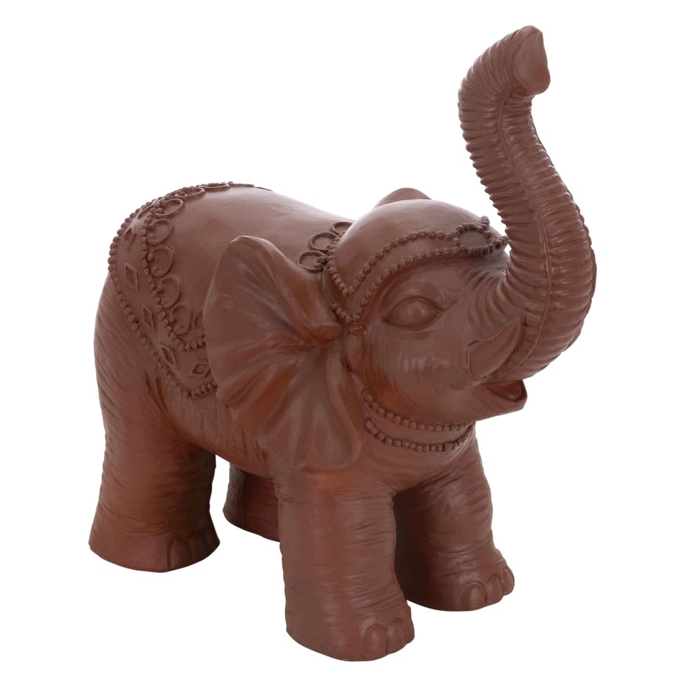 ML-Design Deko Elefant Figur Braun 36x19x39 cm aus Kunststoff Braun Naturstein
