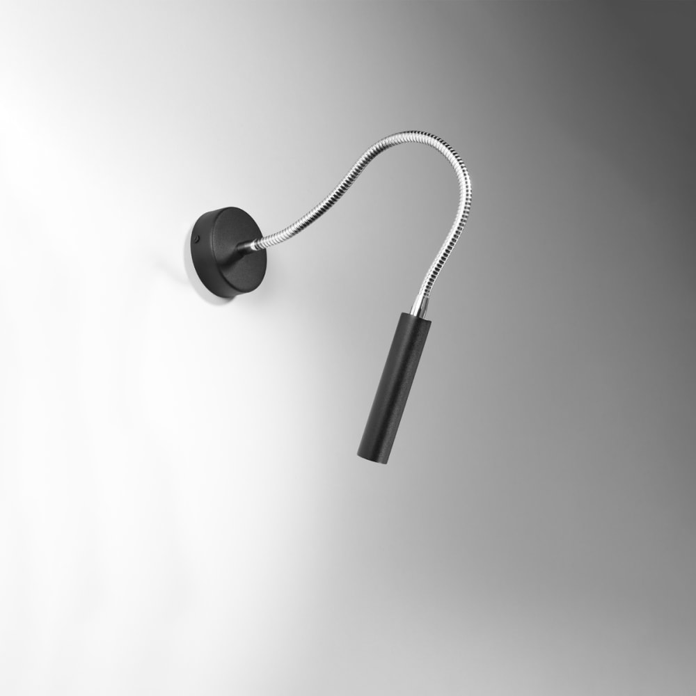 Lámpara de pared negro acero alt. 52 cm - Maisons du Monde