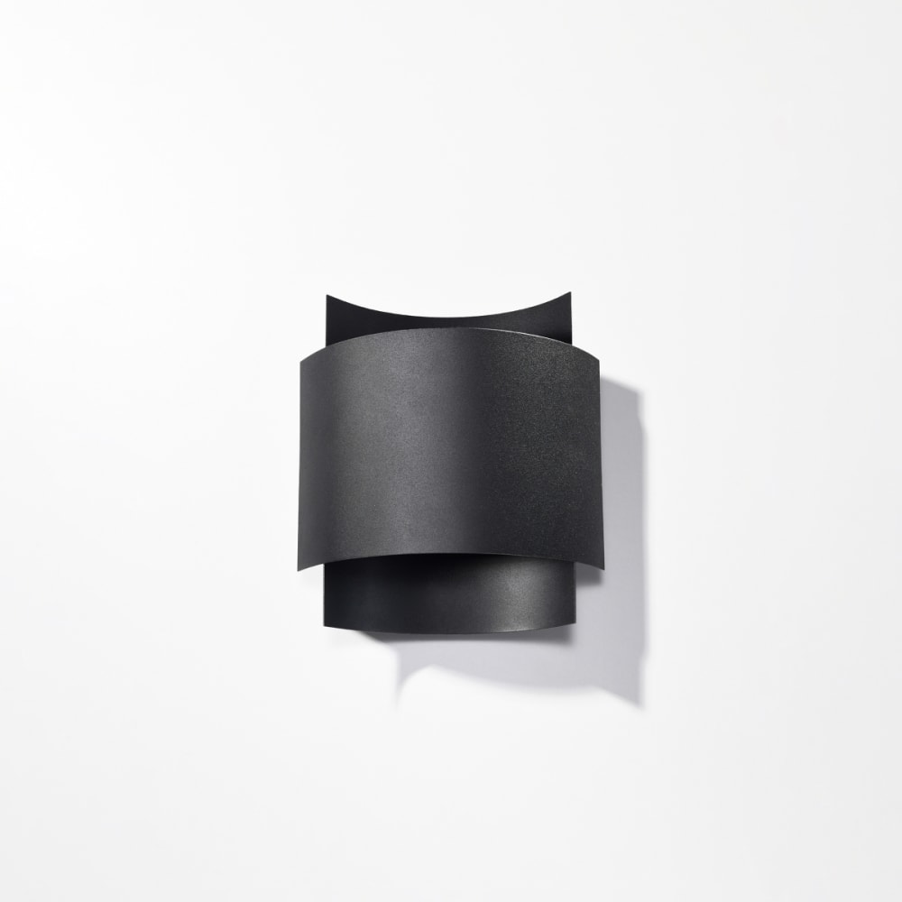 Lampada da parete nera acciaio - Sollux Lighting