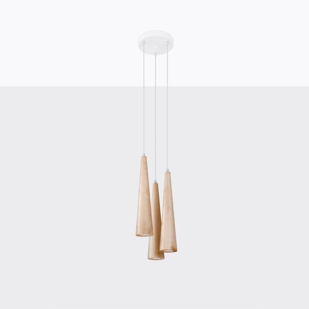 Suspension conique en bois, L: 20cm — vue 3