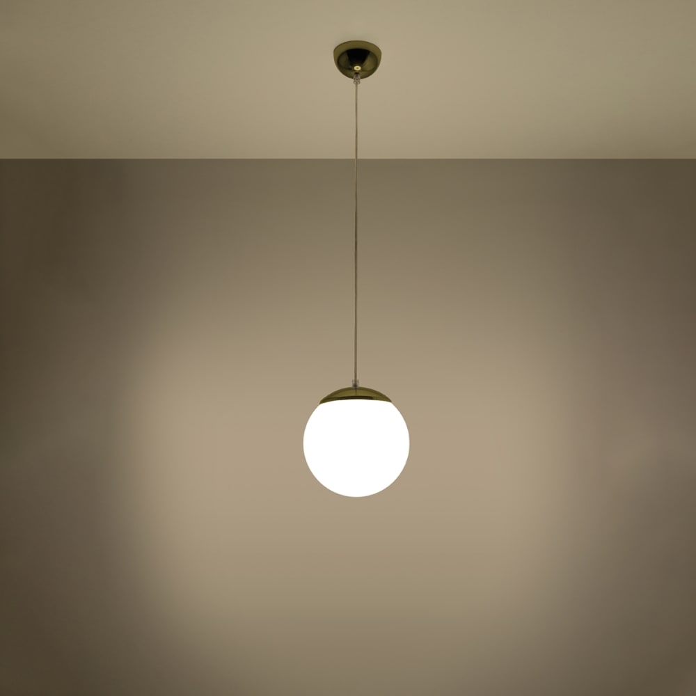Suspension Acier Or/Blanc E27 1 Ugo 20 — vue 4