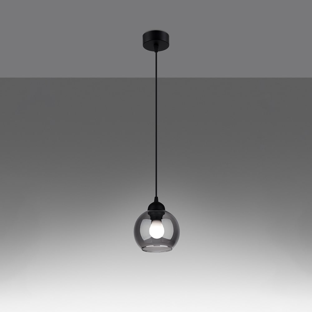 Suspension ronde en métal, noir L: 15cm — vue 4