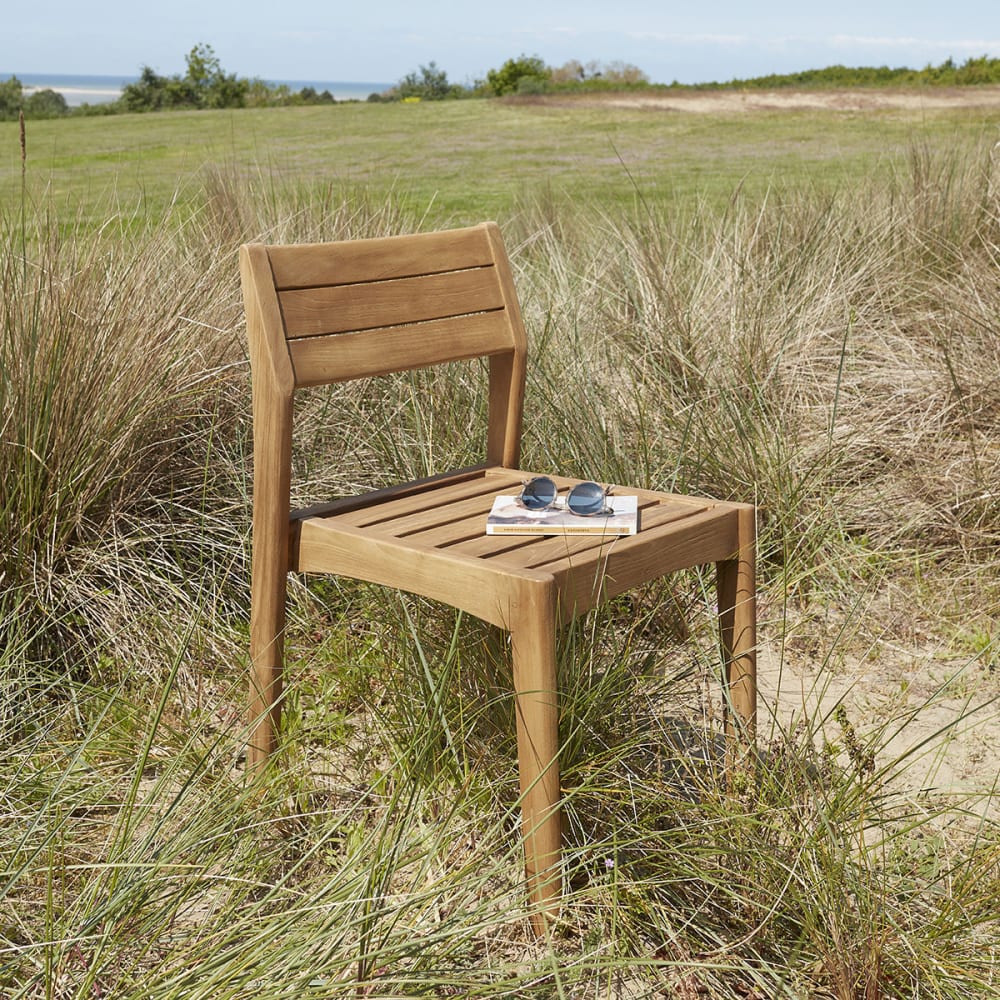 Chaise de jardin en teck recyclé massif Chaise de jardin en teck recyclé massif