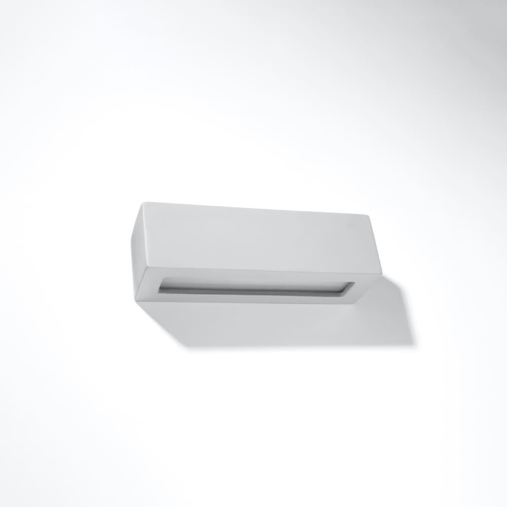 Lampada da parete grigia ceramica/vetro - Sollux Lighting