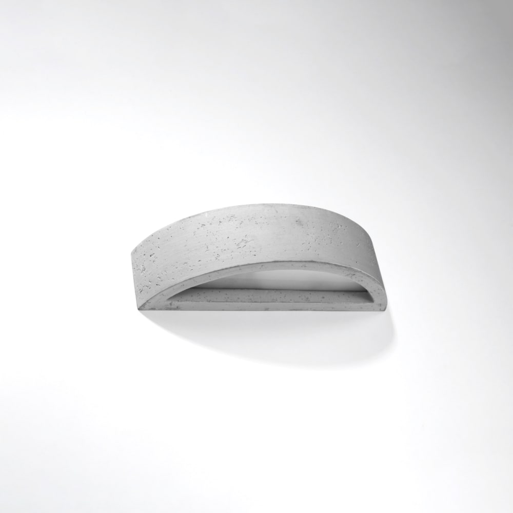 Lampada da parete grigia cemento/vetro - Sollux Lighting