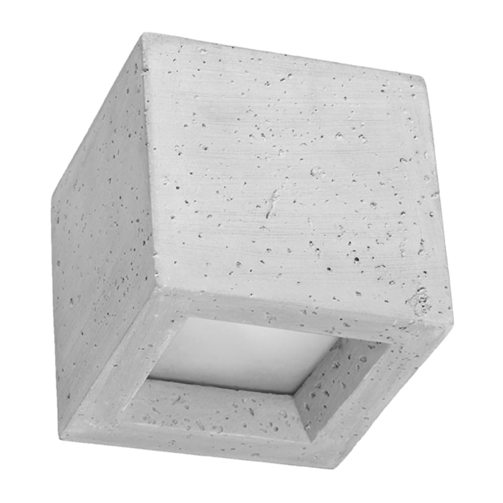 Lámpara de pared gris concreto/vidrio alt. 10 cm