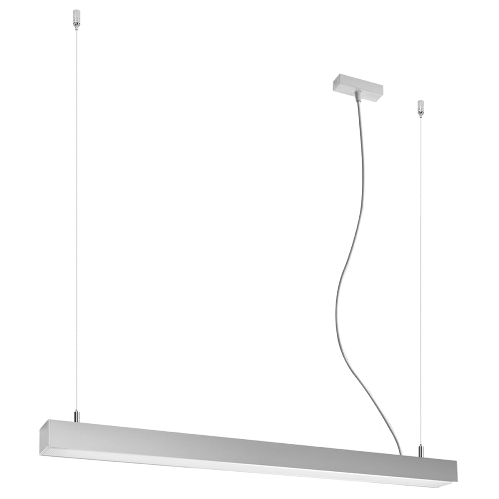 Thoro Lighting Hängelampe aus Aluminium, Höhe 150 cm, grau style modern - Aluminium