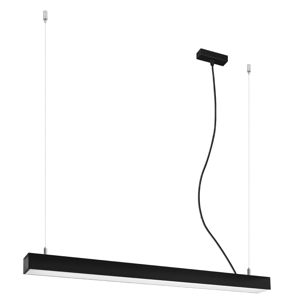 Thoro Lighting Hängelampe aus Aluminium, Höhe 150 cm, schwarz style modern - Aluminium