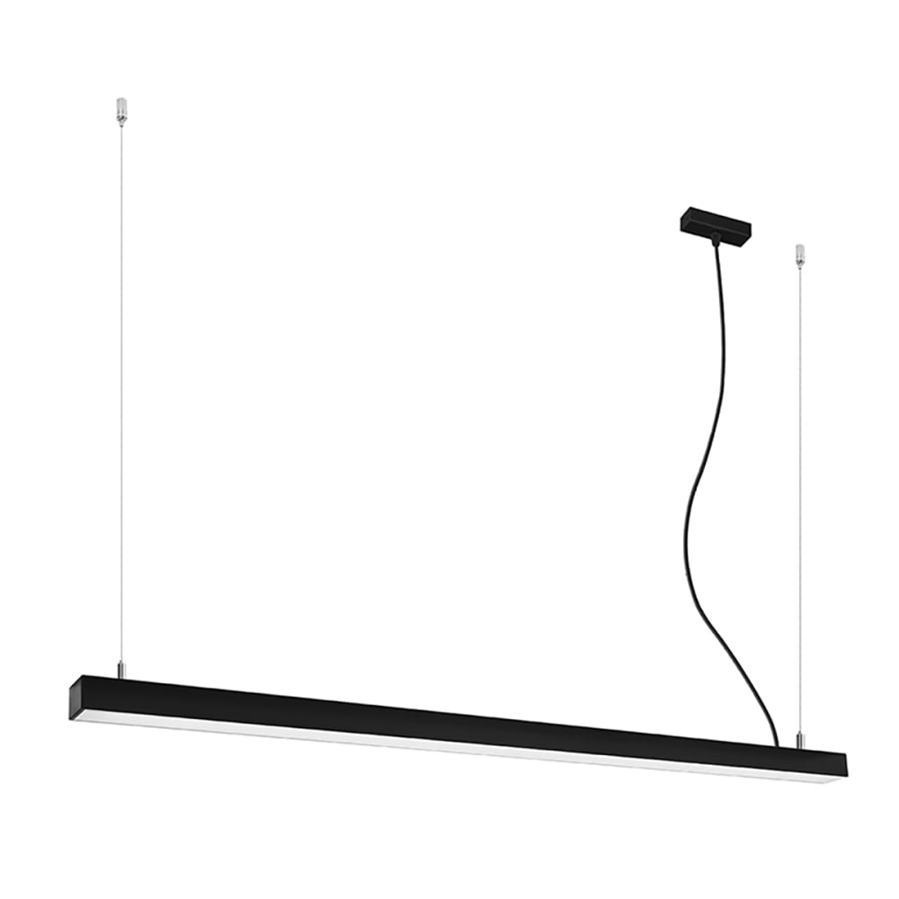 Thoro Lighting Hängelampe aus Aluminium, Höhe 150 cm, schwarz style modern - Aluminium
