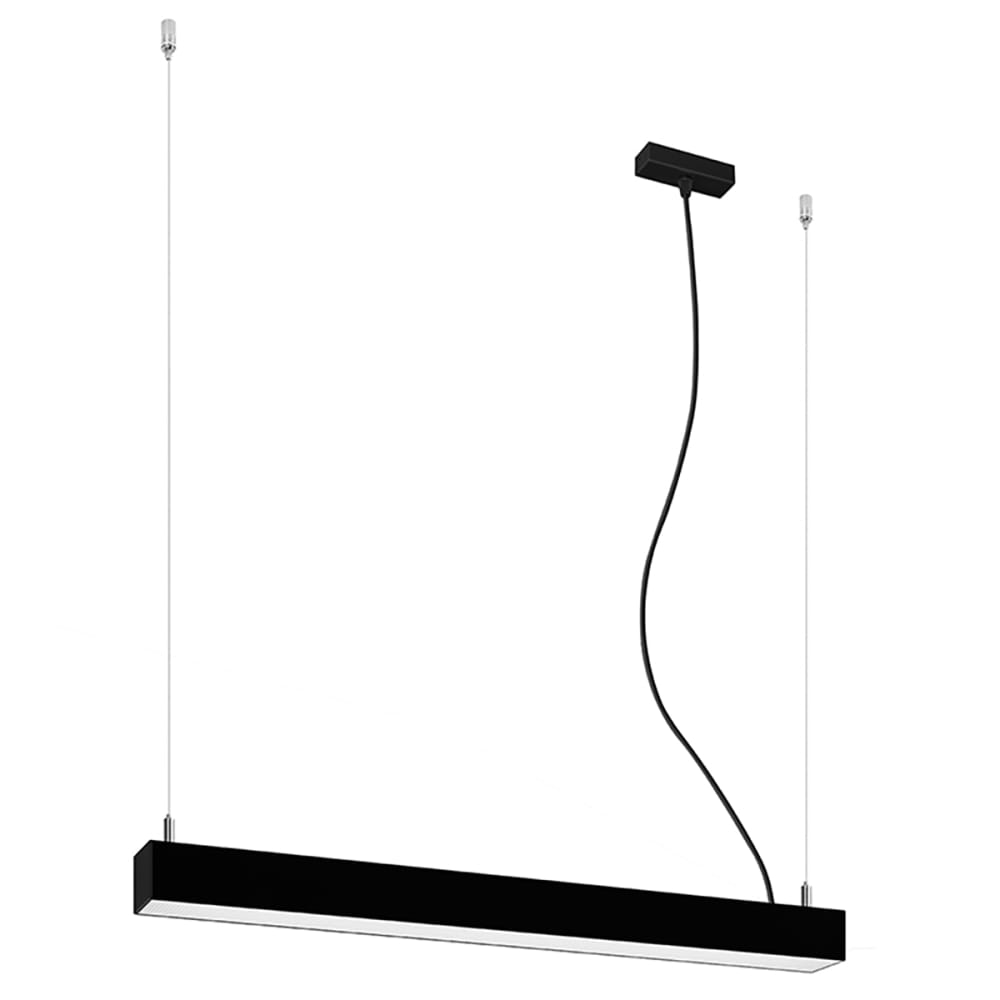 Thoro Lighting Hängelampe aus Aluminium, Höhe 150 cm, schwarz style modern - Aluminium