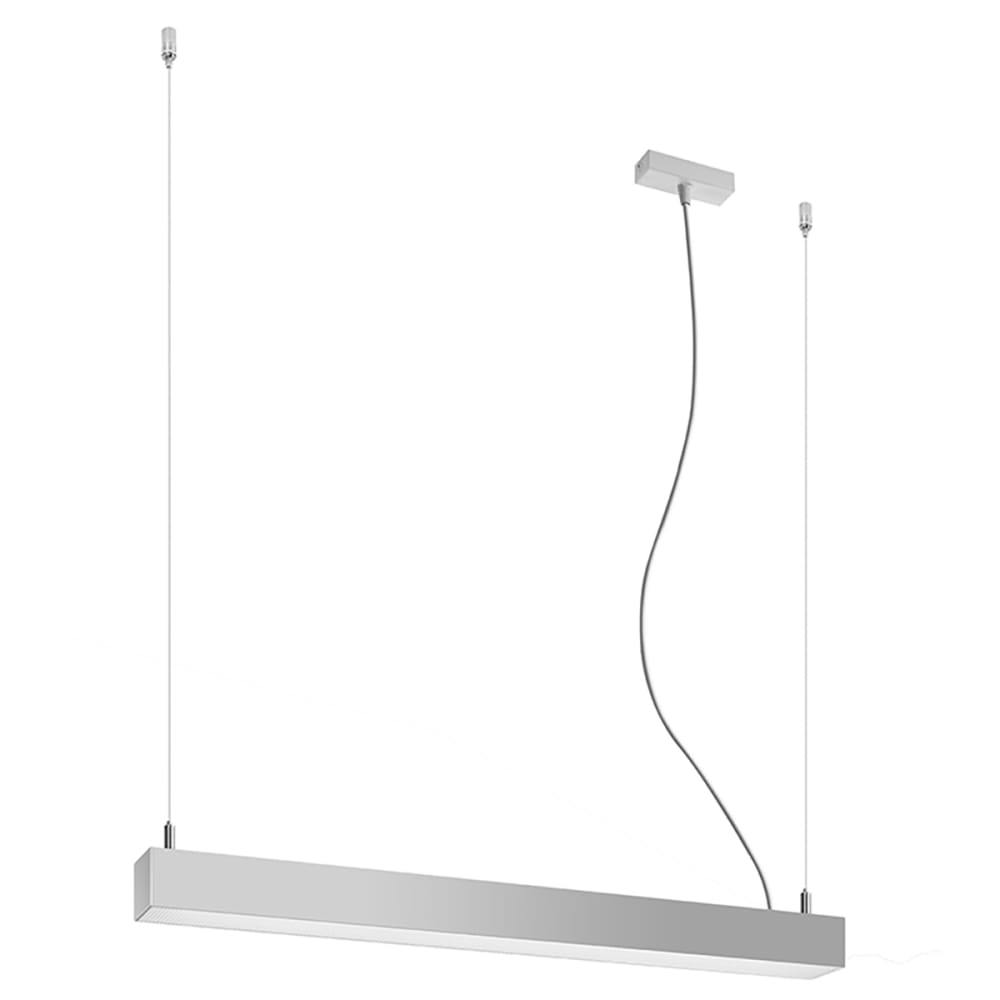 Thoro Lighting Hängeleuchte aus Aluminium, Höhe 150 cm, grau style modern - Aluminium