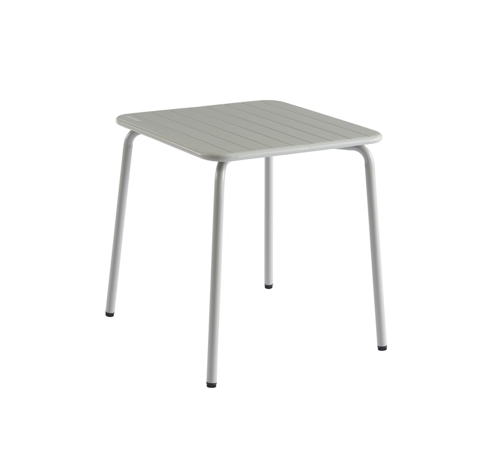Table de jardin en acier gris glacier 70x70 cm
