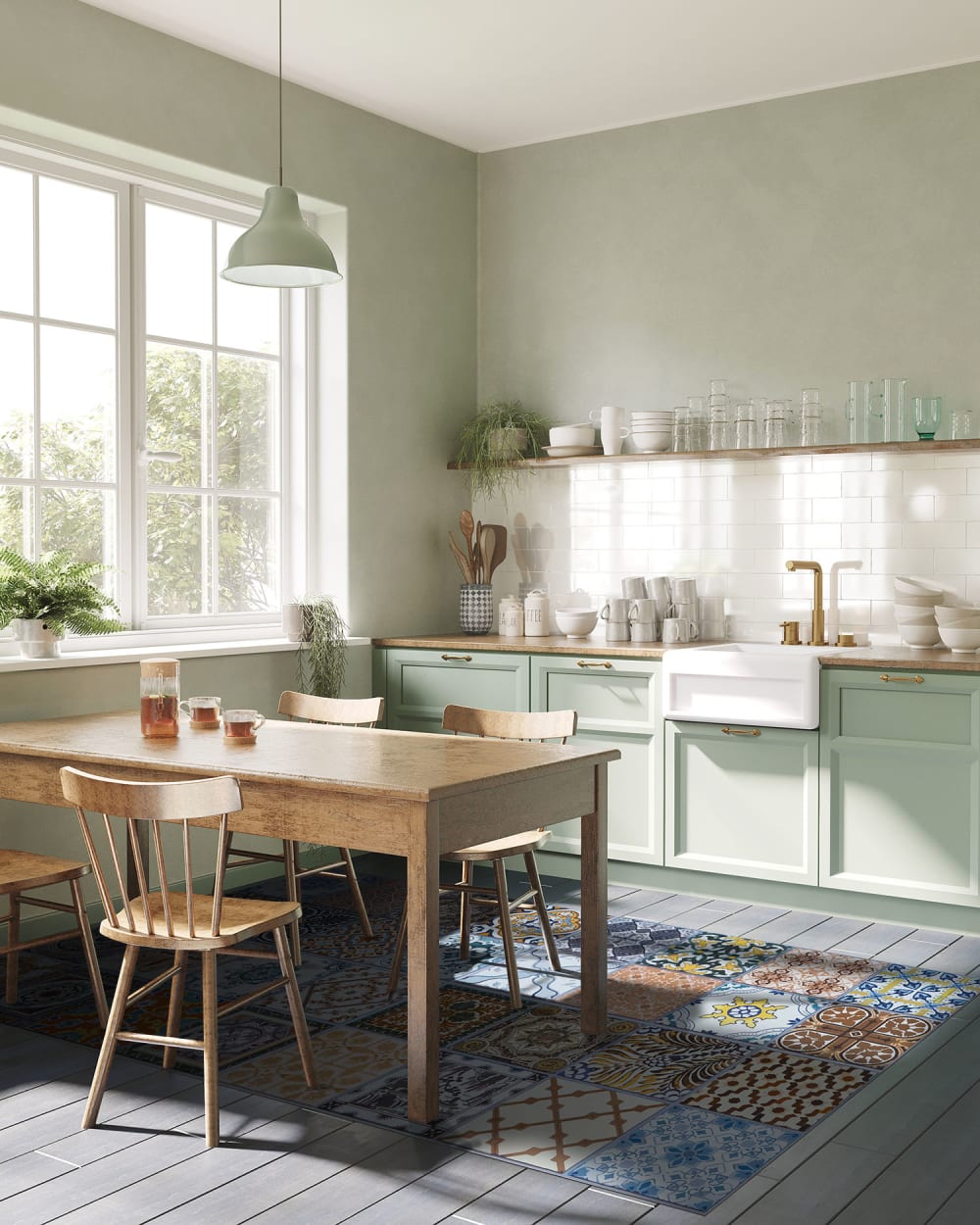 Tapis vinyle carreaux ciments nijar original 300x200cm